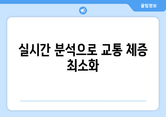 실시간 분석으로 교통 체증 최소화