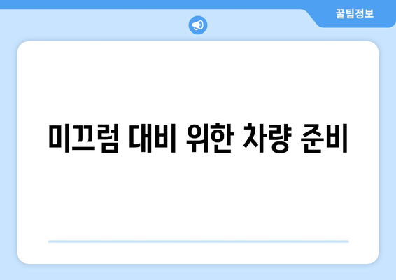 미끄럼 대비 위한 차량 준비