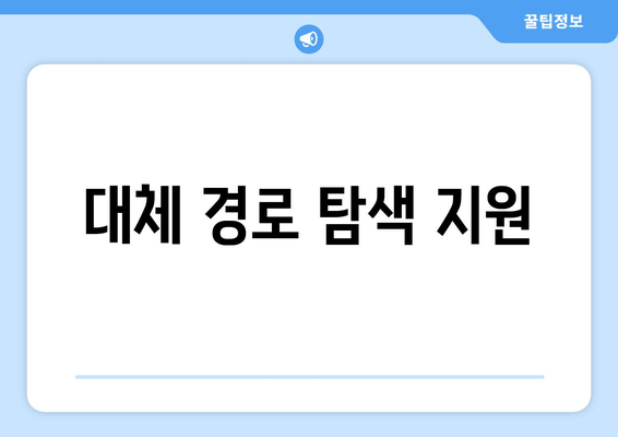 대체 경로 탐색 지원