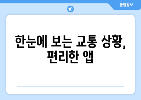 한눈에 보는 교통 상황, 편리한 앱