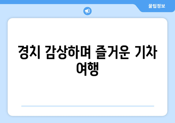 경치 감상하며 즐거운 기차 여행