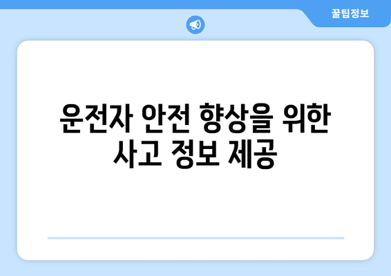 운전자 안전 향상을 위한 사고 정보 제공