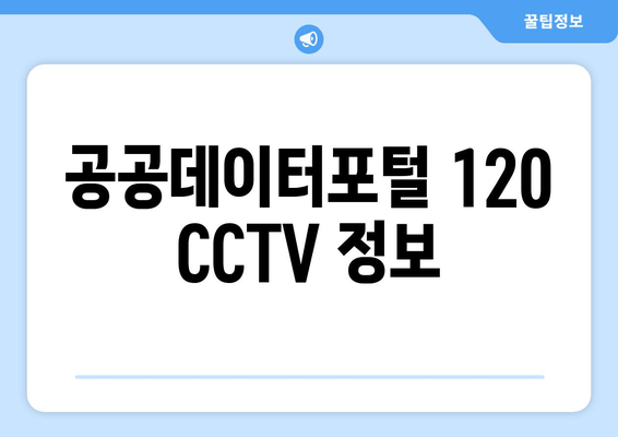 공공데이터포털 120 CCTV 정보