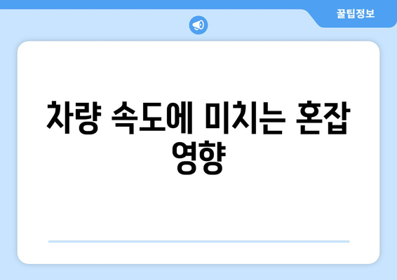 차량 속도에 미치는 혼잡 영향