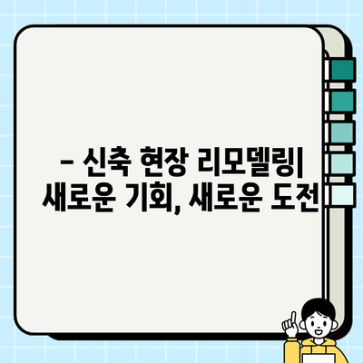 신축 현장 리모델링의 두 가지 얼굴| 기회와 과제 | 신축, 리모델링, 시공, 인테리어, 비용, 시간, 장단점, 전문가 팁