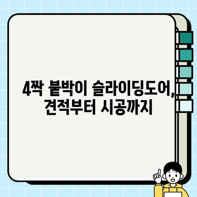 슬라이딩도어 시공| 4짝 붙박이 설치 가이드 | 견적, 시공 방법, 주의 사항