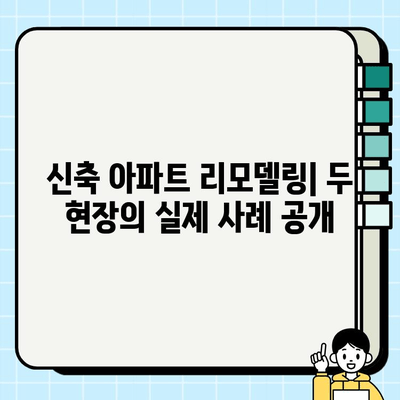 신축 아파트 리모델링| 두 현장의 실제 사례 공개 | 리모델링 디자인, 시공 후기, 비용