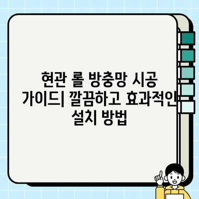 현관 롤 방충망 시공 가이드| 깔끔하고 효과적인 설치 방법 | 현관 방충망, 롤 방충망, DIY 시공, 설치 가이드