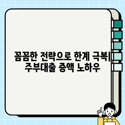 주부대출 증액 성공! 여성 무직자의 실제 경험 공유 | 주부대출, 무직자대출, 대출 증액, 성공 사례