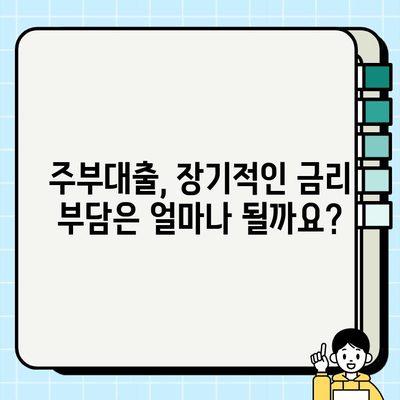 주부대출 금리의 장기적 영향| 나에게 맞는 선택은? | 주부대출, 금리 비교, 장단점 분석, 재무 계획