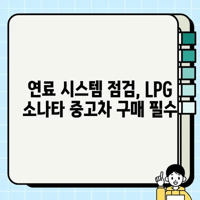 LPG 중고차 소나타 거래, 꼼꼼하게 체크해야 할 핵심 주의 사항 | 중고차 구매 가이드, LPG 차량, 소나타