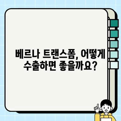 베르나 트랜스폼 중고차 수출, 성공적인 거래 경험 공유 | 중고차 수출, 베르나 트랜스폼, 해외 판매, 수출 절차, 팁