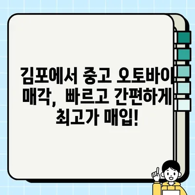 김포 중고 오토바이 매입, 당일 확실한 견적 받고 싶다면? | 중고 오토바이 매각, 최고가 매입, 빠른 처리