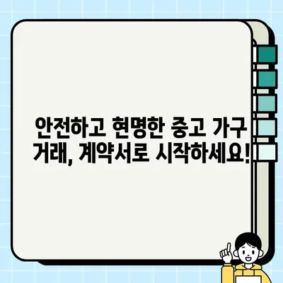 중고 가구 계약서, 꼭 써야 할까요? | 안전하고 현명한 거래를 위한 필수 가이드