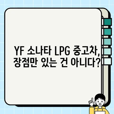 YF 소나타 LPG 중고차 거래 후기| 제원&옵션 점검 | 실제 구매자 경험 공유, 장단점 분석, 주의 사항