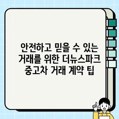 더뉴스파크 중고거래 성공 전략| 꿀팁 & 주의사항 완벽 가이드 | 중고차, 거래, 안전, 팁, 주의