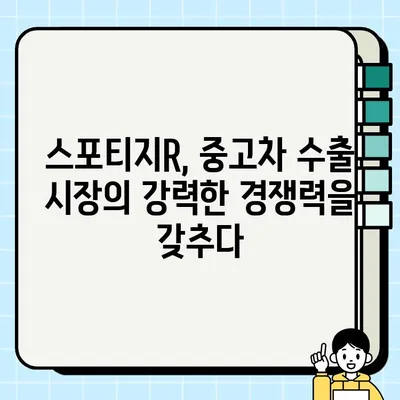 수출 중고차 시장에서 가장 인기있는 차량| 스포티지R | 중고차 수출, 인기 차종, 스포티지R 분석