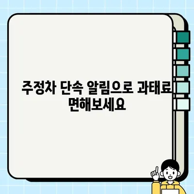 주차 딱지 걱정 끝! 주정차 단속 알림 서비스로 과태료 피하기 | 주차 단속, 불법 주정차, 알림 서비스, 과태료, 주차 팁