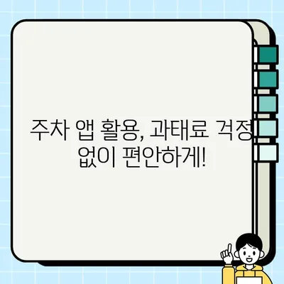 주정차 단속 알림 서비스 활용, 과태료 폭탄 피하는 똑똑한 방법 | 주차 앱, 과태료 대비, 스마트 주차