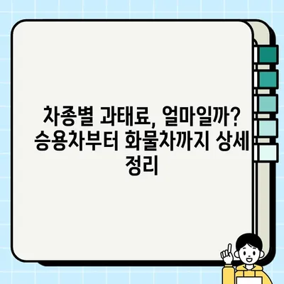 불법 주정차 단속 & 과태료 기준 완벽 정리 | 지역별, 차량 종류별 상세 정보