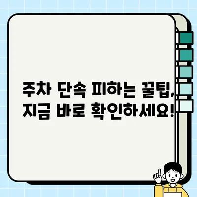 블로그에서 밝힌 주정차 단속 피하는 방법| 영상 주정차 감지 시스템 활용 가이드 | 주차 단속, CCTV, 주차 팁, 안전 운전