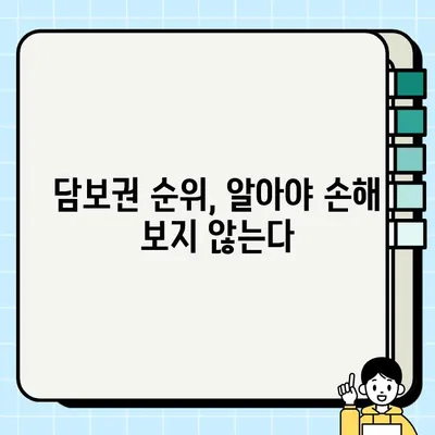 담보 우선권| 여러 담보권이 존재할 때 누가 먼저 받을까요? | 담보권 순위, 채권자, 법률 정보