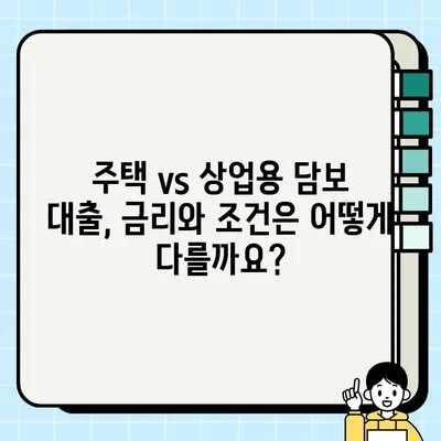 주택 vs 상업용 담보 대출| 나에게 맞는 대출은? | 주택담보대출, 상업용담보대출, 대출 비교