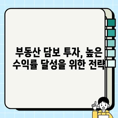 부동산 담보 비즈니스| 투자자를 위한 기회 | 부동산 투자, 담보대출, 수익률, 전략