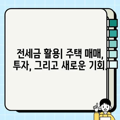 전세금 담보| 희망과 인내의 메시지 | 전세금 활용, 주택 매매, 부동산 투자