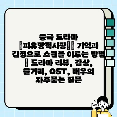 중국 드라마 <피유망적시광>| 기억과 감정으로 소원을 이루는 방법 | 드라마 리뷰, 감상, 줄거리, OST, 배우