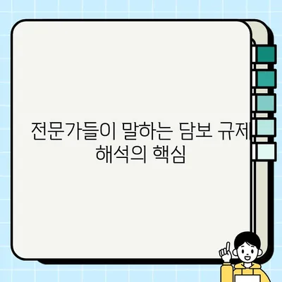 담보 규제 해석의 핵심| 전문가 인터뷰를 통해 알아보는 주요 포인트 | 담보, 규제, 금융, 법률, 전문가 인터뷰