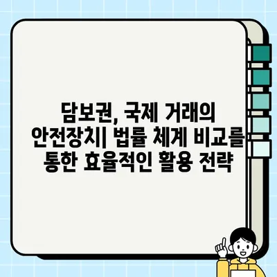 담보권 국제 비교 연구| 주요 법률 체계의 비교 분석 및 시사점 | 담보권, 국제법, 비교법, 법률 체계