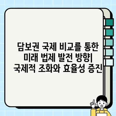 담보권 국제 비교 연구| 주요 법률 체계의 비교 분석 및 시사점 | 담보권, 국제법, 비교법, 법률 체계