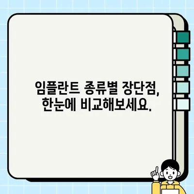 임플란트 종류별 비용 가이드| 나에게 맞는 임플란트는? | 임플란트 가격, 종류, 비교, 추천