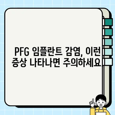 PFG 임플란트 감염 경고 신호| 주의해야 할 증상과 예방법 | 임플란트 감염, PFG 임플란트, 치과 건강