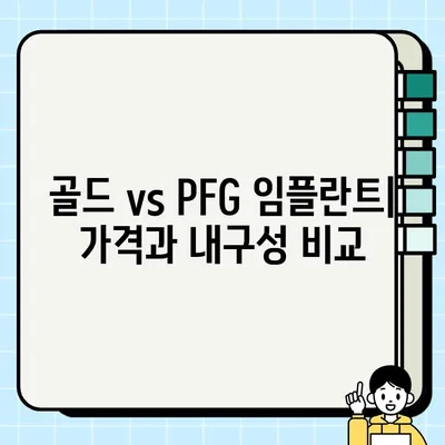 골드 vs PFG 임플란트| 과악골 임플란트 선택 가이드 | 장단점 비교, 성공적인 이식 위한 팁