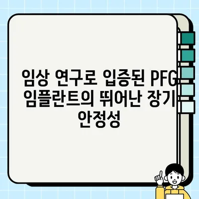 PFG 임플란트 장기적 결과| 임상적 우수성 입증 | 임플란트, 장기 결과, 임상 연구, 치과, PFG