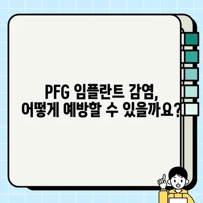 PFG 임플란트 감염 위험, 어떻게 대처해야 할까요? | 임플란트 감염, PFG 임플란트, 치료, 예방