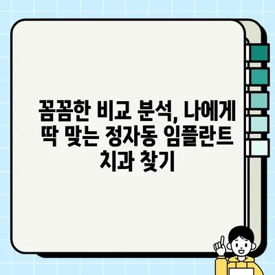 정자동 임플란트 치과 추천| 5곳 비교분석 | 저렴하고 실력 좋은 곳 찾기