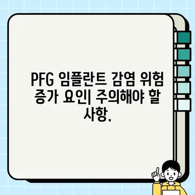 PFG 임플란트와 감염 위험| 알아야 할 모든 것 | 임플란트, 감염, 위험 요소, 예방, 관리