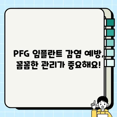 PFG 임플란트 사용자 주의| 임플란트 감염 위험, 예방 및 대처 가이드 | PFG 임플란트, 감염 위험, 예방법, 대처법, 치료