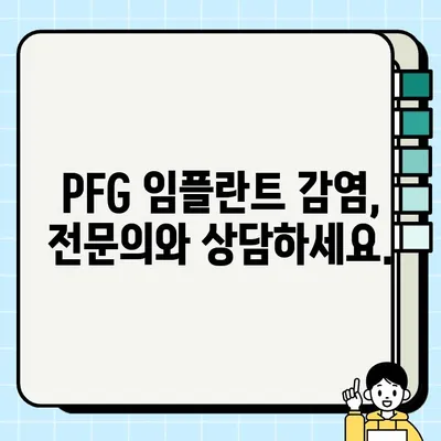 PFG 임플란트 사용자 주의| 임플란트 감염 위험, 예방 및 대처 가이드 | PFG 임플란트, 감염 위험, 예방법, 대처법, 치료