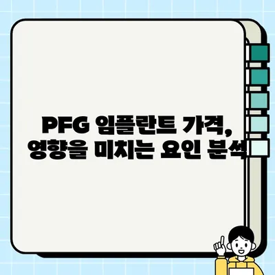 PFG 임플란트 보철물 가격 완벽 분석| 최신 정보와 비용 가이드 | 임플란트 가격, PFG, 보철물, 비용 견적, 치과 정보