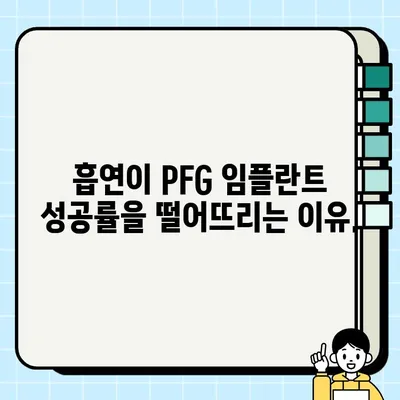 PFG 임플란트 후 흡연이 감염 위험을 높인다는 사실, 알고 계셨나요? | PFG 임플란트, 흡연, 감염 위험, 주의 사항