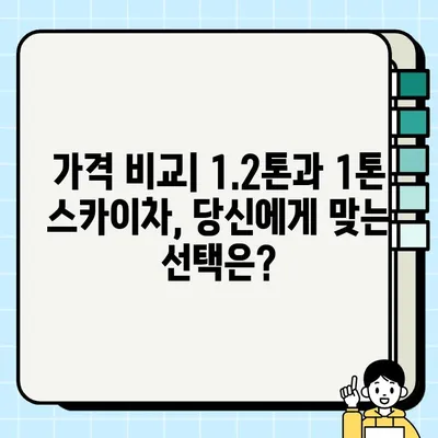 1.2톤 vs 1톤 스카이차 중고 거래| 가격 비교 & 장단점 분석 | 스카이차 매매, 중장비, 건설 장비