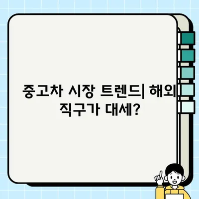 중고차 구매, 국내 vs 해외 견적 비교 분석 | 해외 직구, 수입차, 가격 비교, 중고차 시장