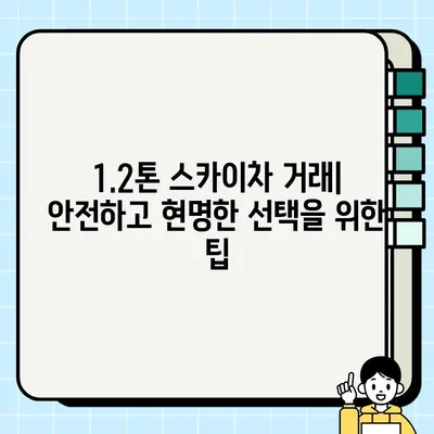 1.2톤 스카이차 거래| 노바스210 vs 일톤스카이 | 장비 비교, 가격 정보, 구매 가이드