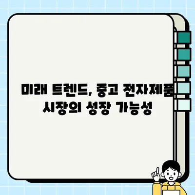 중고 전자제품 거래, 미래 트렌드는? |  ESG 경영, 폐기물 감축, 지속가능한 소비