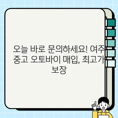 여주 중고 오토바이 매입| 당일 현금 지급! 모든 모델 가능 | 오토바이 매각, 빠른 거래, 최고가 매입