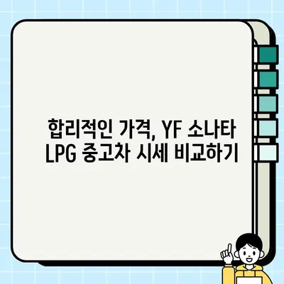 YF 소나타 LPG 중고차 제원 분석 & 원활한 거래 가이드 | 중고차 구매 팁, 가격 비교, 차량 상태 확인